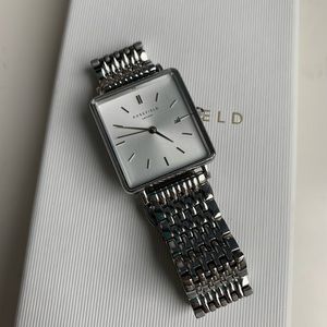 Rosefield BOXY White Silver 33mm